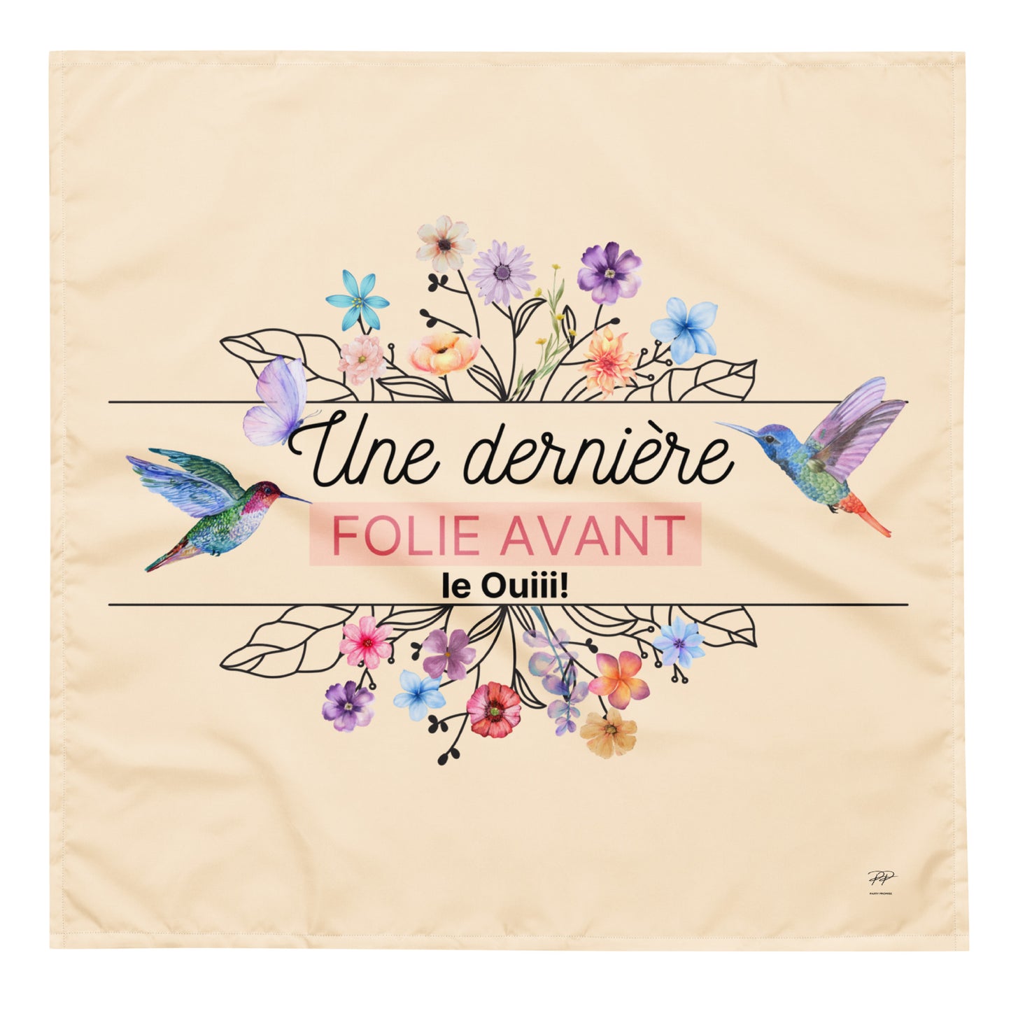 bandana "Une derniere folie avant le ouii|" M par Accessories