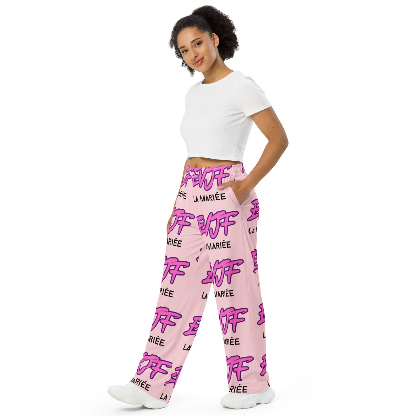 Pantalon large "EVJF" La Mariée rose par Classic Apparel