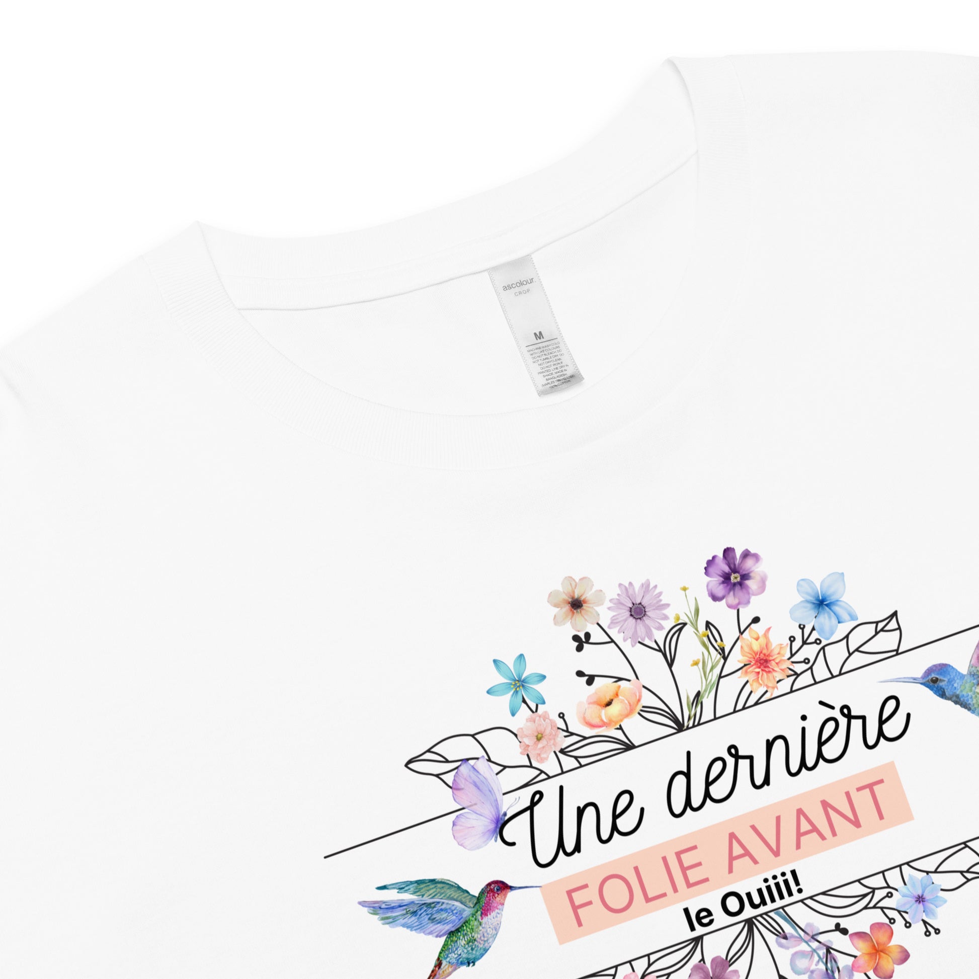 Crop top pour EVJF, "une derniere folie avant le ouii! par Classic Apparel